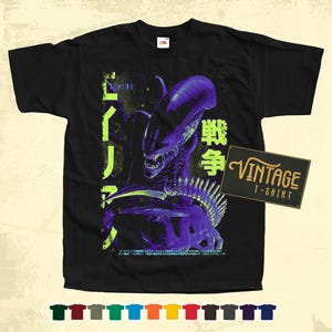 ALIEN 1979 Japan V3 T SHIRT Maglietta vintage in cotone Grunge Poster del film 15 colori Taglie dalla S alla 5XL