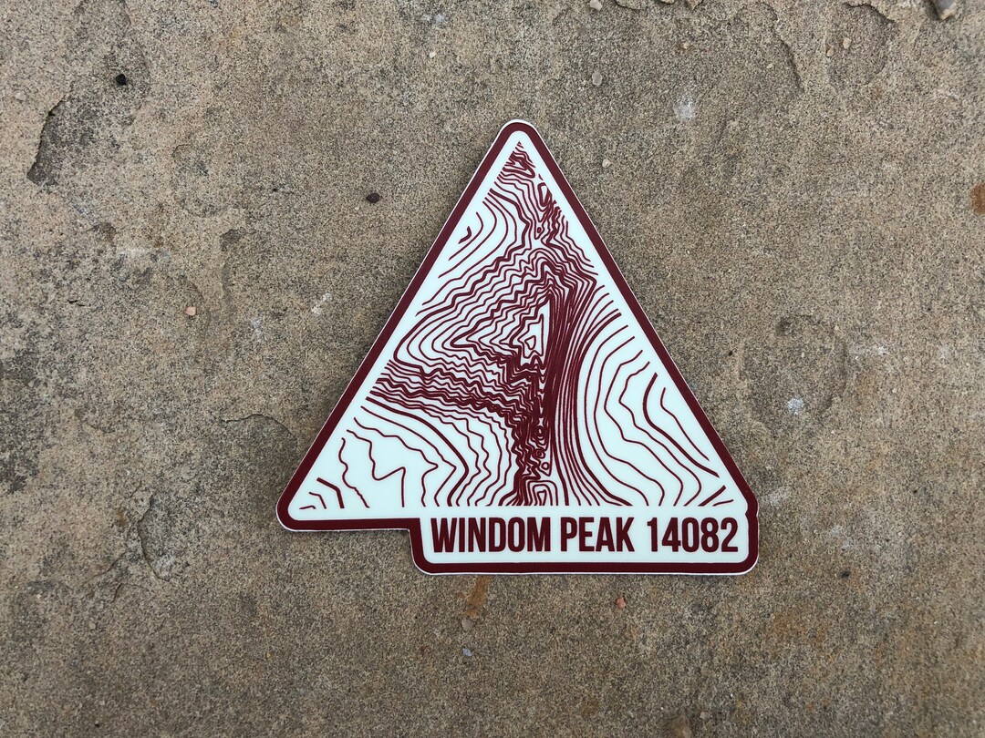 Windom Peak 14er Topo All Weather Sticker Etsy
