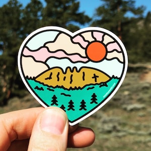 Fort Collins Horsetooth Rock Heart Sticker