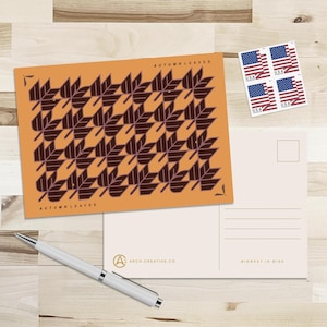 Herbstlaub Postkarte