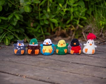 Småfåglarna från skogen - Virkmönster på svenska, Amigurumi, Instant Download, PDF