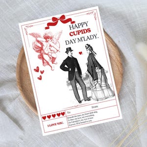 Happy Cupid’s Day, M’lady! - Valentinstag Kartenvorlage
