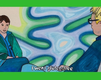 Sin gluten: cuadro de 30 x 55 cm sobre lienzo de la serie cinematográfica "Obscure Movie Stills" de Jonny Detiger