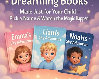 Personalized Kids Storybook PDF 10 Pages, Magical Kids' Nighttime Adventure, Custom Name & Photo, Baby Shower Gift, Toddler Birthday Present