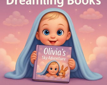 Personalized Kids Storybook PDF 10 Pages, Magical Kids' Nighttime Adventure, Custom Name & Photo, Baby Shower Gift, Toddler Birthday Present