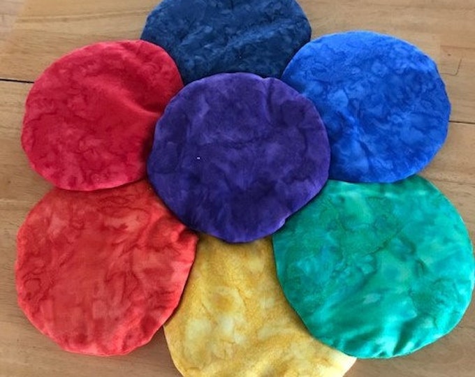 Healer's Set of 7 Gemstone Chakra pillows--Gemstone Chakra Pillows