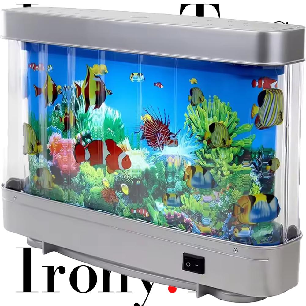 フルティガー エアロ Y2K 回転式カルーセル型魚型水槽 LED デスク