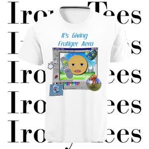 Its Giving Frutiger Aero Aesthetic Y2K T-Shirt | Webcore Cybercore MS Paint Windows XP Slaying Smiley Clownfish | Crop Top Sweatshirt Hoodie