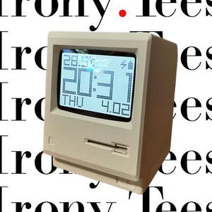 Mini-réveil rétro Macintosh 1 | Minuterie de réveil à affichage LED numérique | Cadeau gadget électronique décoratif pour bureau