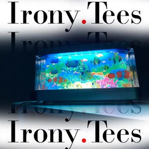 Frutiger Aero Y2K Revolving Carousel Fish Aquarium LED Desk Lamp ...