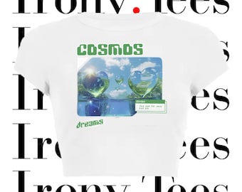 Camiseta Cosmos Dreams Frutiger Aero Y2K / Aqua Utopia Bubble Cybercore Webcore / Sudadera corta unisex con estética vaporwave de baja poligonización