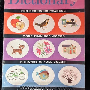 Vintage 1966 Golden Picture Dictionary - Beginning Reader's Illustrated Dictionary with 800+ Words