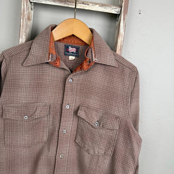 Vintage 50s Woolrich Wool Button Longsleeve Flann… - image 2