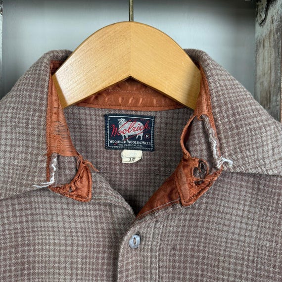 Vintage 50s Woolrich Wool Button Longsleeve Flann… - image 3