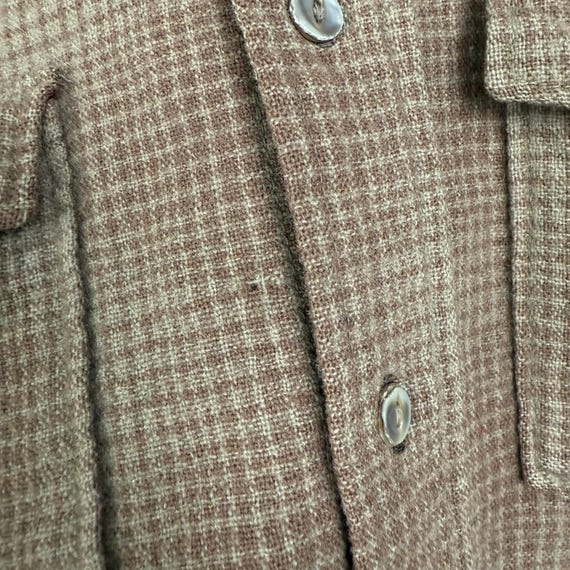Vintage 50s Woolrich Wool Button Longsleeve Flann… - image 5