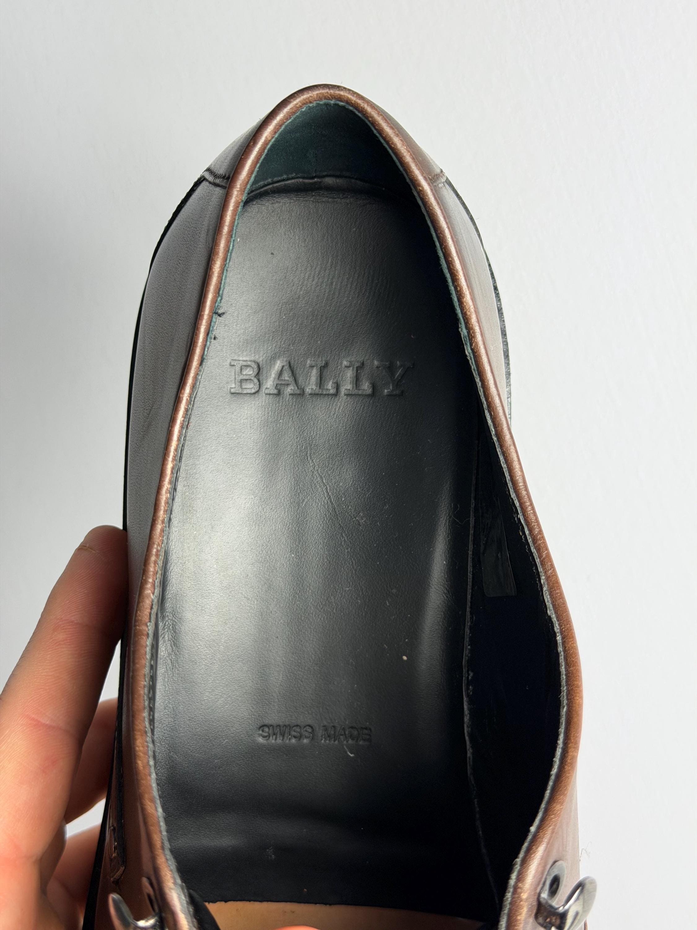 Bally Switzerland Brown Leather Shoes Vibram Sole Men's EU 43 US