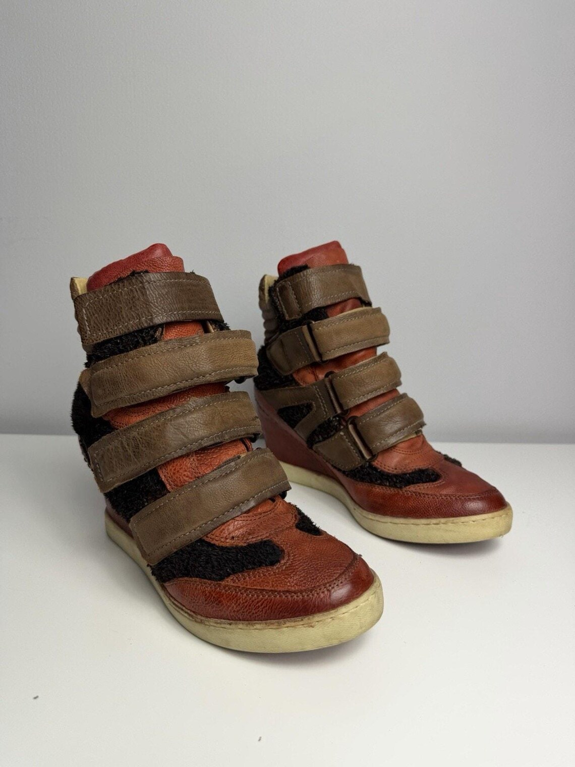 Vintage Airstep A.S.98 Wedge Sneakers Leather High Top EU 36 US 6 Isabel Marant, foto 2 di 5