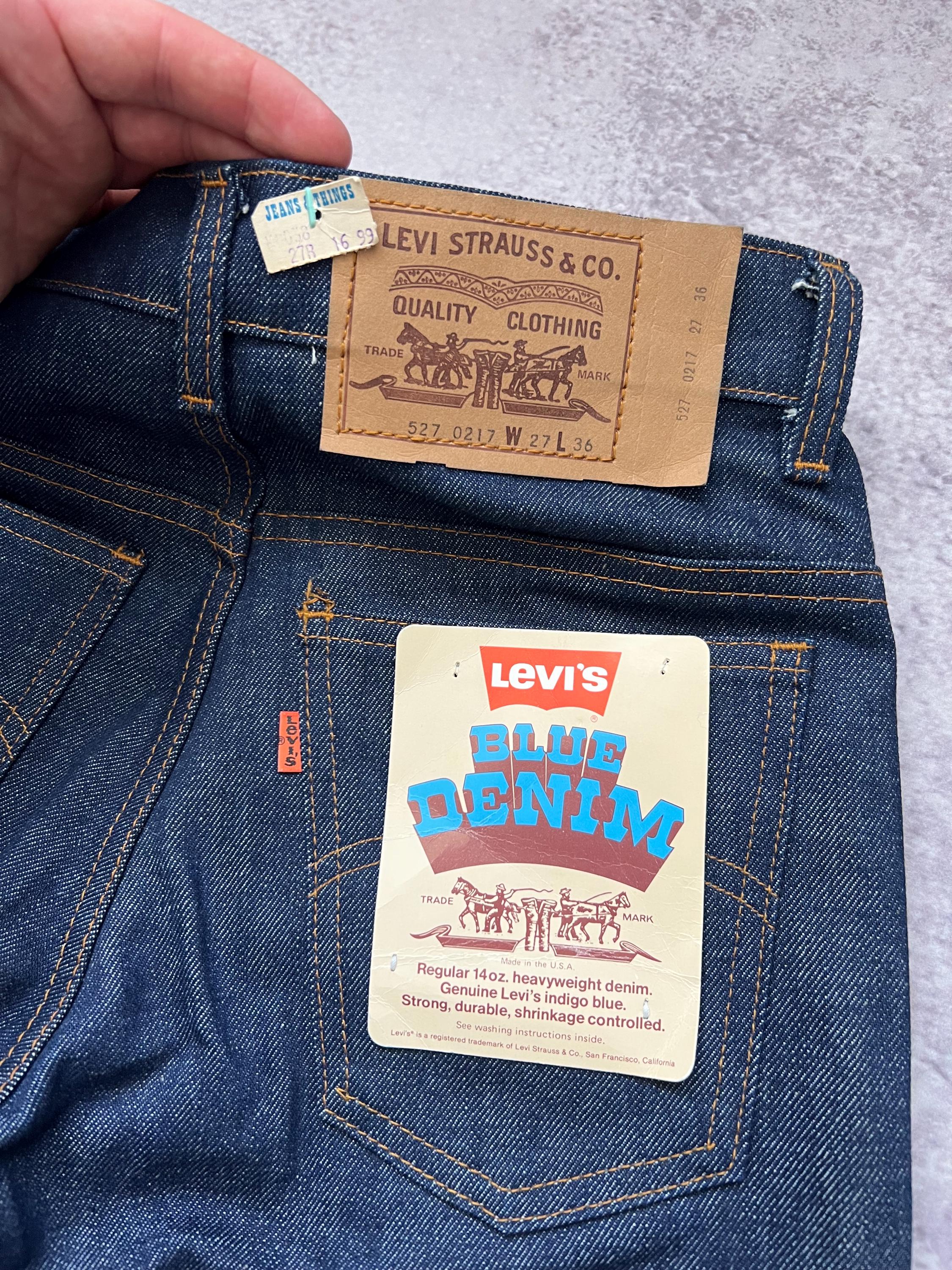 70s Rare Vintage Retro Levis 527 Blue Denim Pants Made IN USA