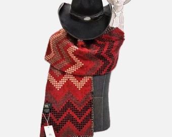 Новинка! Винтажный мужской шерстяной шарф RRL Double Ralph Lauren, красный, с узором в стиле навахо