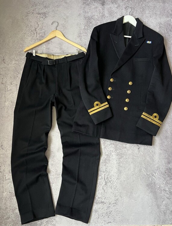 Gieves & Hawkes, Antiques Rare vintage Gieves Hawkes Royal Navy Uniform Wool Suit Blazer + Pants