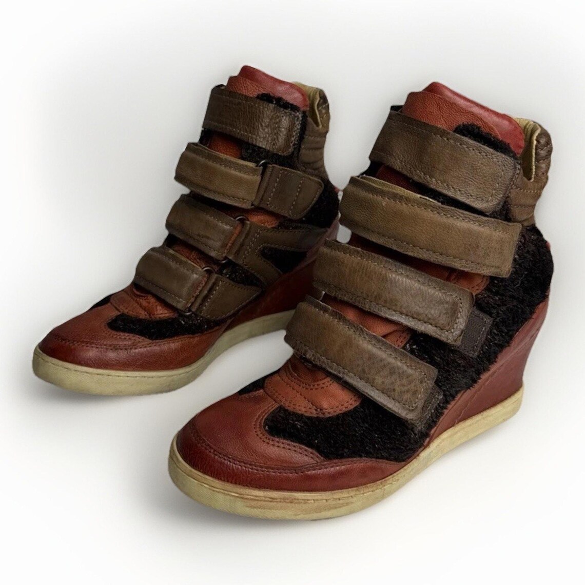 Vintage Airstep A.S.98 Wedge Sneakers Leather High Top EU 36 US 6 Isabel Marant, foto 1 di 5