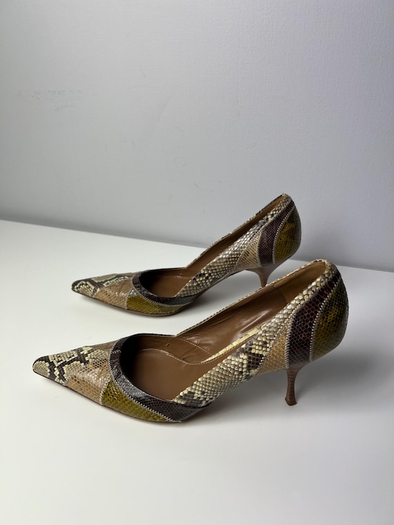 Vintage Prada Python Leather Pumps Heels EU 39.5 … - image 6