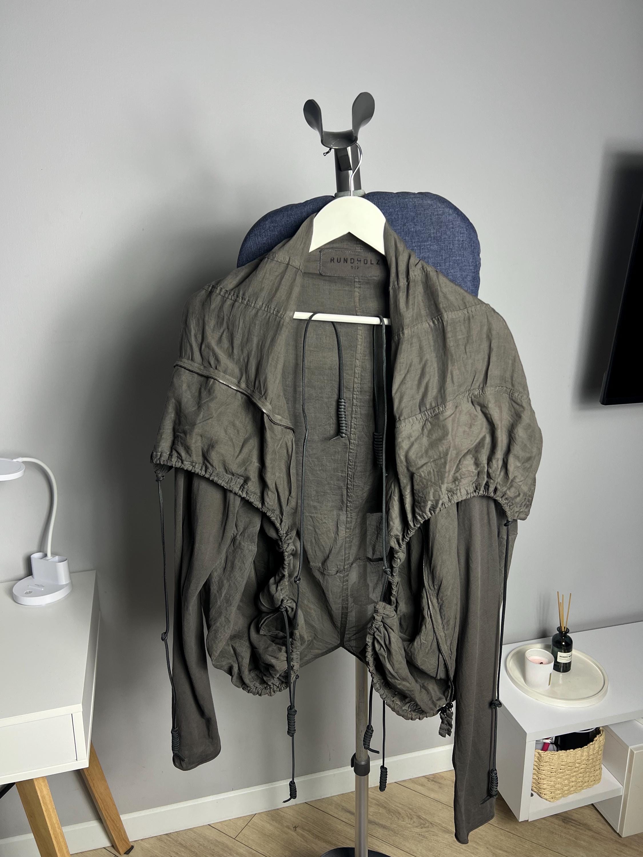 レディース ランドホルツ RUNDHOLZ シャツジャケット グレー ドイツ製 M