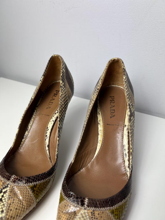 Vintage Prada Python Leather Pumps Heels EU 39.5 … - image 12