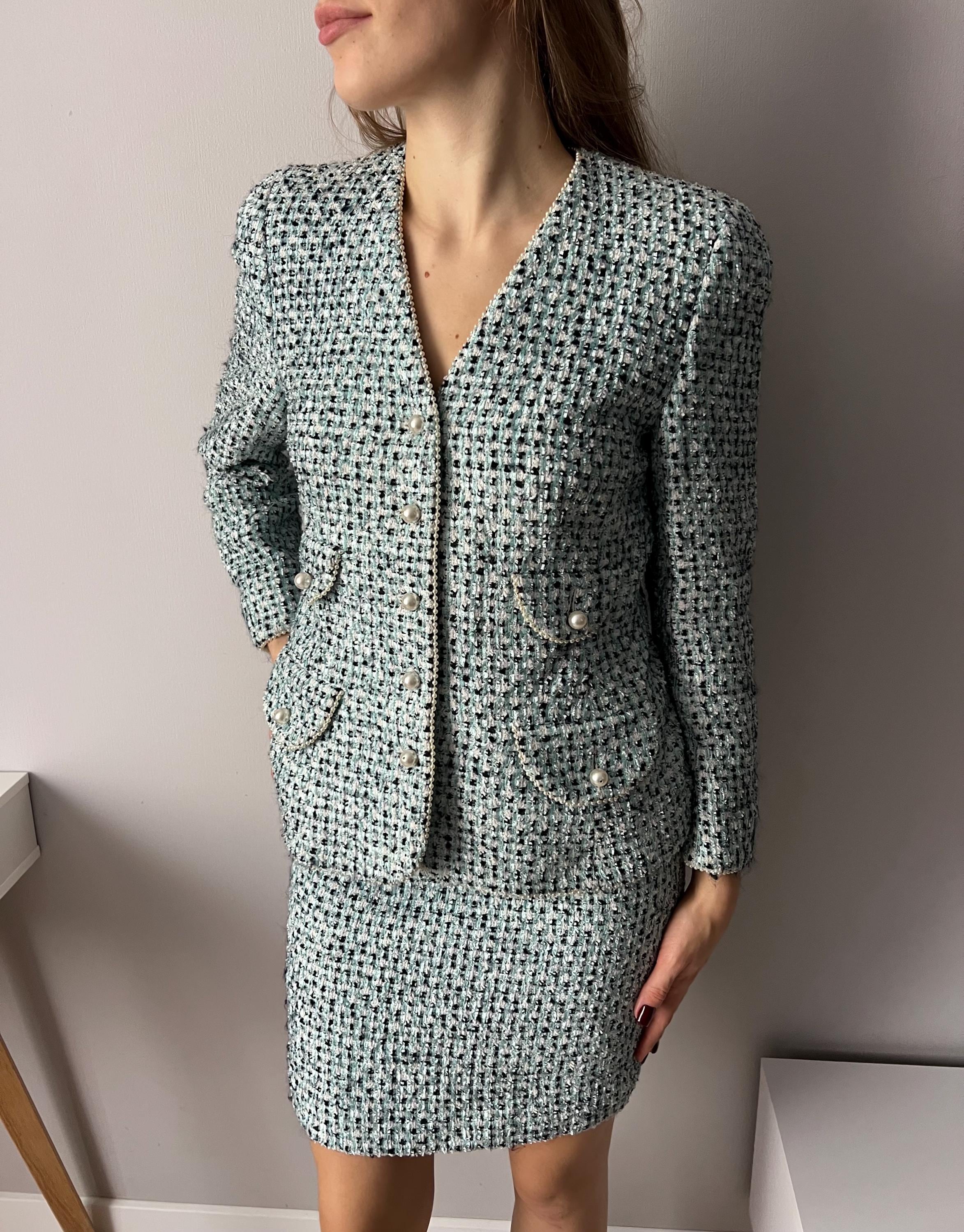 Vintage Escada Margaretha Ley Vintage Tweed Suit Set 2 Pieces 