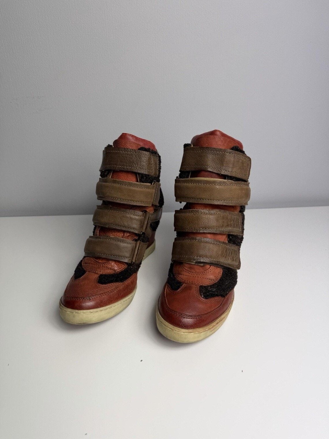 Vintage Airstep A.S.98 Wedge Sneakers Leather High Top EU 36 US 6 Isabel Marant, foto 3 di 5