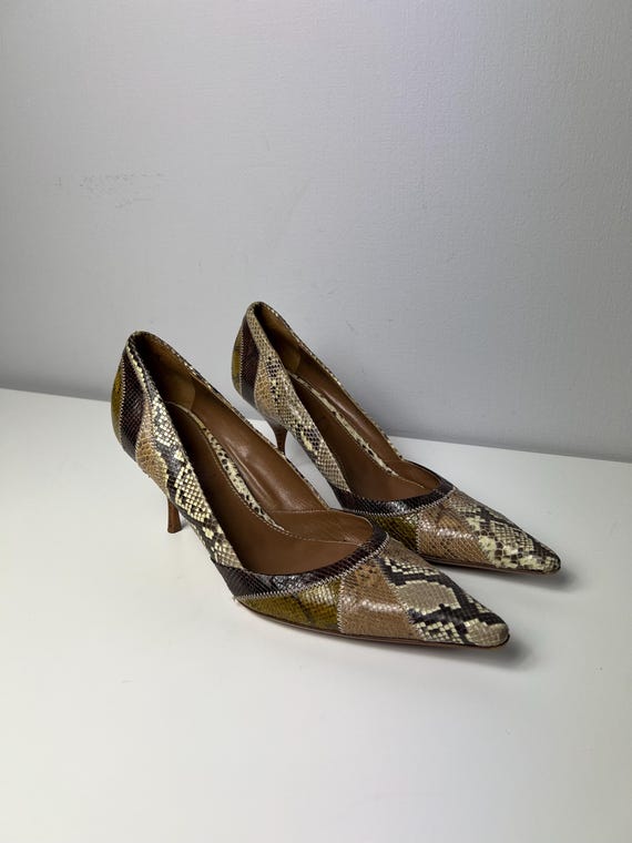 Vintage Prada Python Leather Pumps Heels EU 39.5 … - image 2