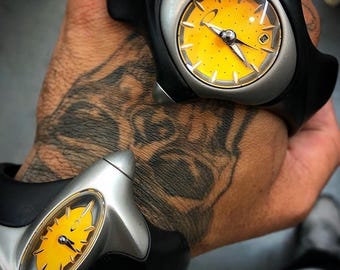 Vintage Y2K Oakley Torbeda Quartz Watch Orange Dial Box Gorpcore Japan Men’s Black Swiss