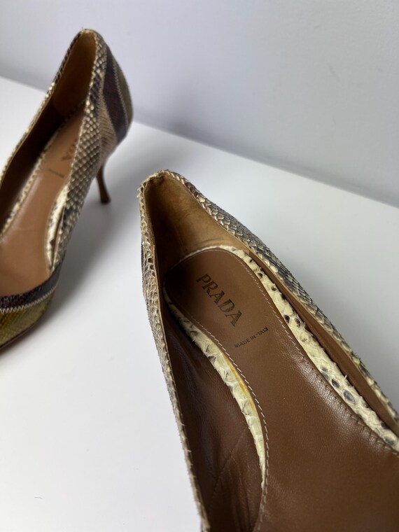 Vintage Prada Python Leather Pumps Heels EU 39.5 … - image 8