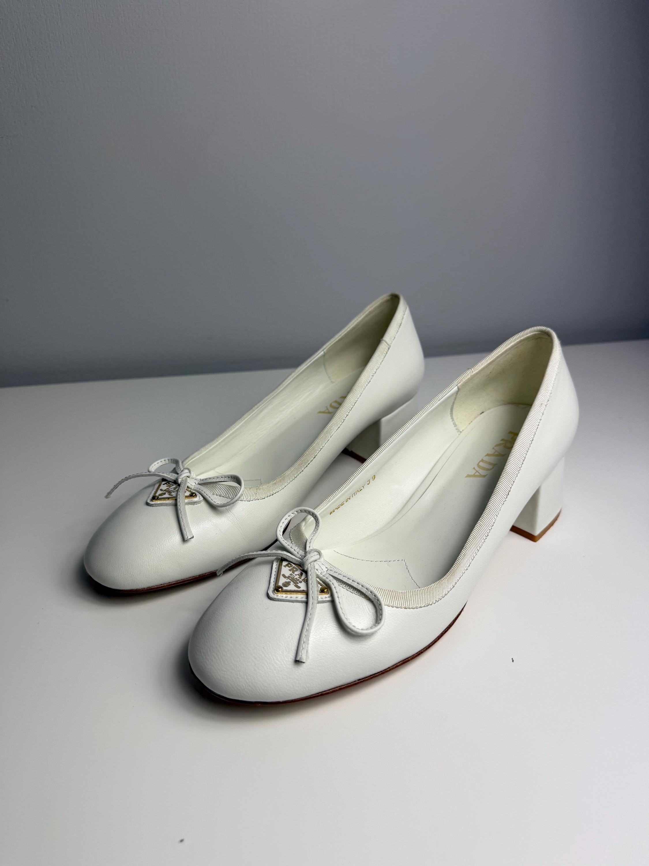 Vintage White Prada Shoes - Etsy