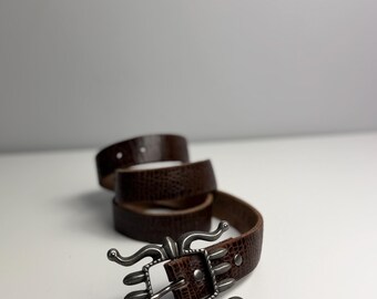 Ralph Lauren Leather Double Buckle Belt Woven Laced Brown Equestrian Vintage Ralph Lauren Leather Double Buckle Wide Belt in Brown | Lyst main image 4