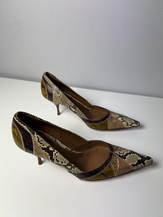 Vintage Prada Python Leather Pumps Heels EU 39.5 … - image 5