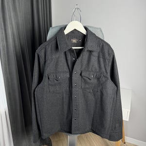 Vintage RRL Double RL Ralph Lauren Wool Shirt Jacket Snap Button Western Overshirt Sz L