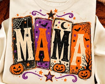 Halloween-Mama-Leopard (PNG), Halloween-Kokette (PNG), Grusel-Halloween (PNG), Spooky-Mama (PNG), Mama-Sublimationsdesign, Gruselsaison (PNG)