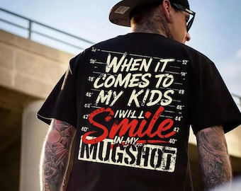 When It Comes To My Kids I Will Smile In My Mugshot PNG - Dad Life Mom Life Digital File - Sarcastic Parenting PNG -Mugshot Meme Clipart