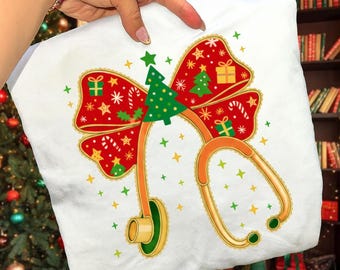 Christmas Nurse PNG, Stethoscope Nurse PNG, Nurse Christmas PNG, Festive Coquette Nurse Png, Holiday Nurse Life Png, Preppy Nurse Png