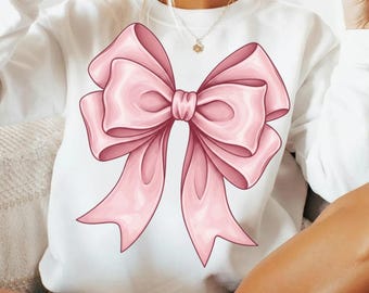 Pink Coquette Bow PNG, Ribbon Bow Watercolor png, pastel pink coquette bow, light pink bow, Retro Girly Png, Sublimation Digital Download