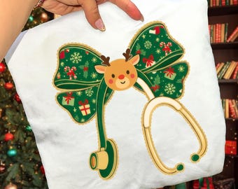 Christmas Nurse PNG, Stethoscope Nurse PNG, Nurse Christmas PNG, Festive Coquette Nurse Png, Holiday Nurse Life Png, Preppy Nurse Png