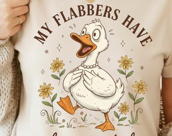 Funny Duck PNG – My Flabbers Have Been Gasted Meme Sublimation Design for POD & Crafts