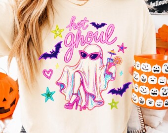 Hot Ghoul PNG, Halloween Ghost PNG, Spooky Pink Ghost PNG Digital Download