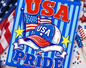 USA Pride PNG, Cappello patriottico con bandiera PNG, Design per maglietta del 4 luglio, Libertà USA