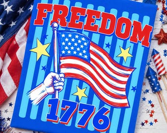 Libertà 1776 PNG, bandiera USA PNG, design per maglietta del 4 luglio, 250° anniversario USA, patriottico, America 250 anni PNG, Giorno dell'Indipendenza PNG