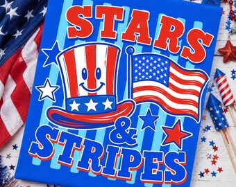 Stelle e strisce PNG, 4 luglio PNG, cappello patriottico Zio Sam, design per maglietta con bandiera USA, file per sublimazione