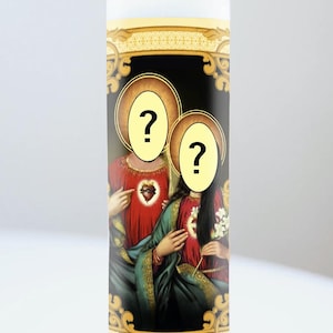 Custom Framed Couple Prayer Candle | Unscented | 7 Day Candle | Funny Unique Gift | Wedding Gift | Anniversary Gift