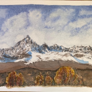 Acquerello 30x40 “Il Monviso” su carta cotone 100%