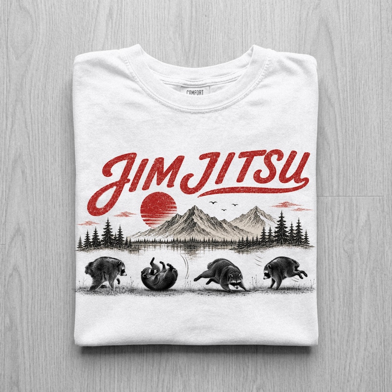 Jimothy Shirt, Jim Jitsu Shirt, Viral Seattle Raccoon Tee, Trendy Raccoon Meme Shirt, Jimothy racoon tee, oversize, famous Seattle raccoon image 6